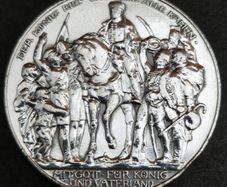 1913 Germany Prussia 3 Mark - William II Declaration of war against Napoleon Silver coin