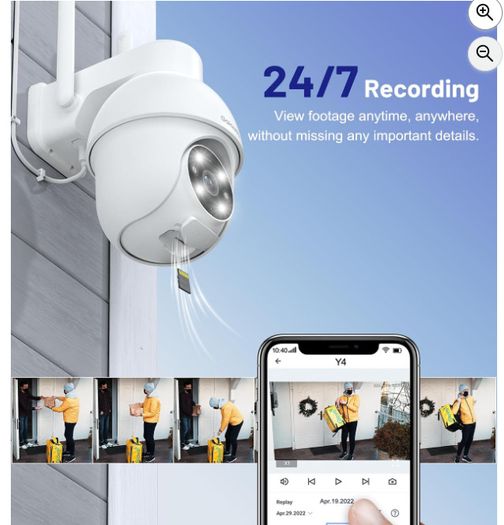 GALAYOU 2 pack - 2K Security Camera Outdoor, 360 CCTV Camera, Home Security WiFi Camera with Color Night Vision, Pan-Tilt View