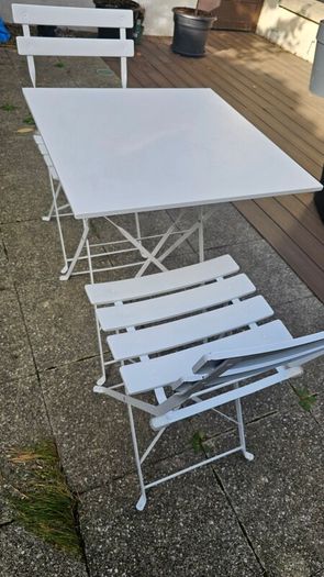 2 seater bistro set, powder coated metal