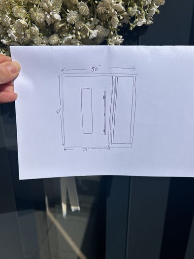 front door frame &  glass panel