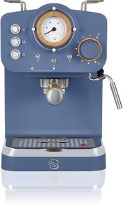 FREE EXPRESS SHIPPING Nordic Espresso Coffee Machine with Milk Frother, Steam Pressure Control, 1.2L Detachable Water Tank, 1100W, Nordic Blue