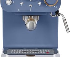FREE EXPRESS SHIPPING Nordic Espresso Coffee Machine with Milk Frother, Steam Pressure Control, 1.2L Detachable Water Tank, 1100W, Nordic Blue