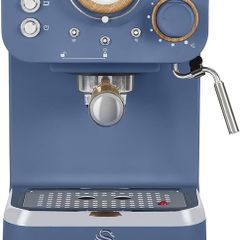 FREE EXPRESS SHIPPING Nordic Espresso Coffee Machine with Milk Frother, Steam Pressure Control, 1.2L Detachable Water Tank, 1100W, Nordic Blue