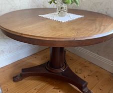 Antique Round Pedestal Dining Table