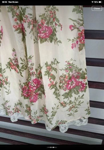 dress cream floral dress Christina v medium