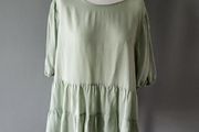 Primark green peplum top, Size 18
