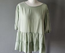 Primark green peplum top, Size 18