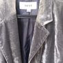 Next Vintage Crushed Velvet Jacket  Silver Grey (14) Image 2