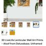 3D LiveLife Lenticular Wall Art Prints - Aloof From Deluxe Base - Unframed 3D Tiger - Size - 40cm x 30cm - RRP - 18.99 Image 5
