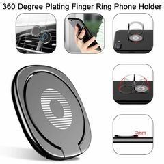 Magnetic Finger Ring Holder 360 for Phones Black or Silver
