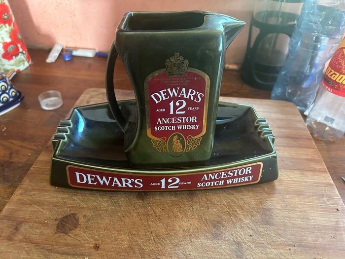 Vintage Dewars jug and ashtray