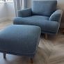 EZ Living Armchair & Footstool Image 4