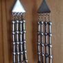 Long silver earrings Image 3