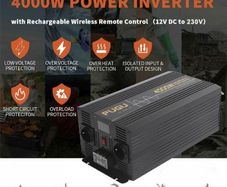 4000W Pure Sine Wave Power Inverter 12V to 230V (8000W Peak) with USB & Remote Control - 26823
