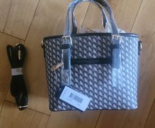 Gallantry Women's Tote Bag Graphic Effect Braided with Gold Logo Bag Charm from Carraig Donn