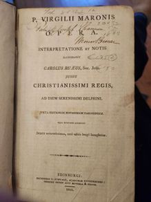 P. Virgilii Maronis Opera. 1805 Rebound Hardback In  Fair Condition.