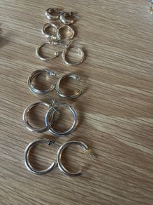 9 Pairs Hoop Earrings