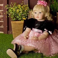24 Inches 60cm Reborn Dolls Baby Girl Soft Silicone Vinyl Real Life Dolls Toddler Lifelike Handmade Newborn Reborn Babies Xmas Toy Gift (FREE POSTAGE)