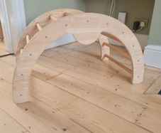 Kids wooden climbing arch