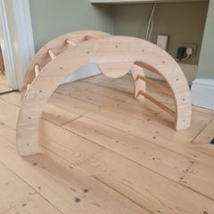 Kids wooden climbing arch