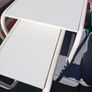 Vintage white metal nesting tables - pair Image 2