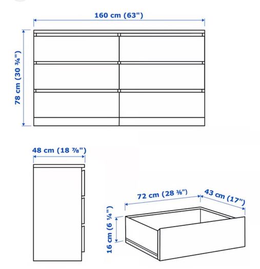 IKEA Malm Chest of Drawers