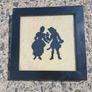 3 X Victorian Embroidered Silhouettes on Linen Image 8