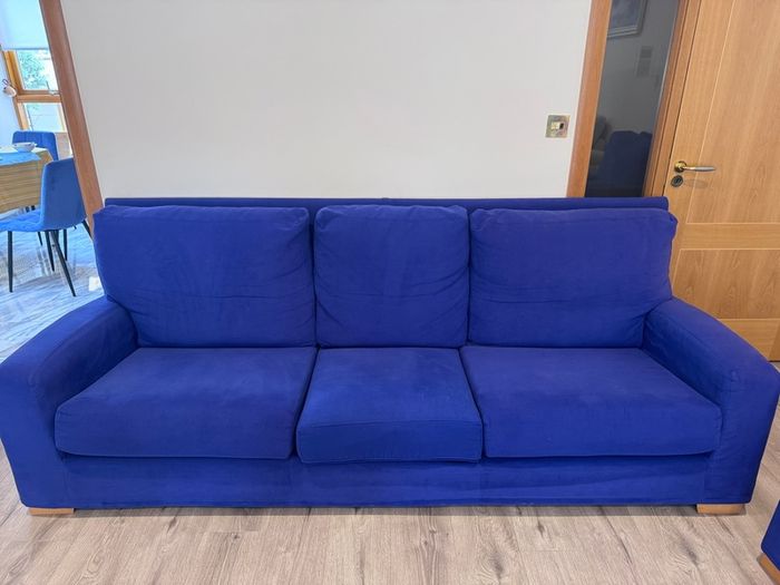Large 4-seater fabric sofa
