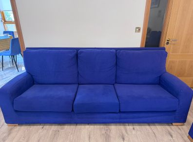 Large 4-seater fabric sofa