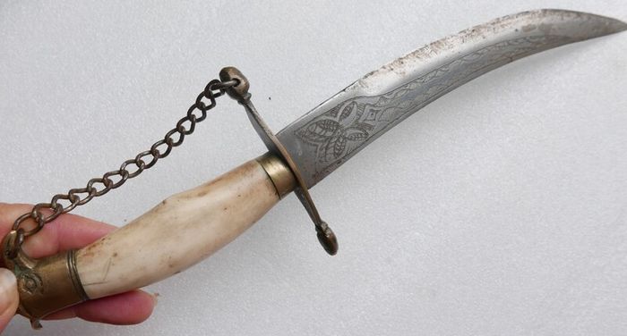 Vintage European Victory Pure Steel Knife Dagger Sword Antique