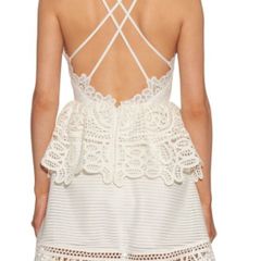 Self Portrait White Wedding Next Day Mini Dress Sz 14UK - Rrp 515 (New)