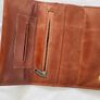 Genuine Leather Tobacco Pouch Unisex Rolling Paper Filter Wallet Brown Image 4
