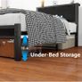 Single Bed Frame with Wood Storage Headboard Image 5