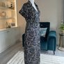 Ladies Short-sleeved Black and White Wrap Shirt Dress from Mango Image 10