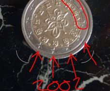 RARE 2002 2euro Portugal miss strike CIRCULATED