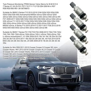4 Pcs Tyre Pressure Monitoring TPMS Sensor Valve Stems for BMW 5 6 7 Series X1 X4 Z4 F01 F07 F10 F11 F12 F25 E84 E89 Mini R57 R58 R59 R60 R61 36106798872
