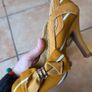 Ruby Shoo Mustard Yellow Vintage-Style Heels EU 36 UK 3 Image 2