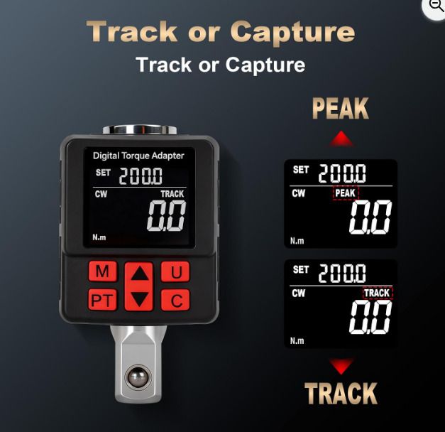 Digital Torque Adapter, 1/2 Inch 10-210 N.m Torque Adapter