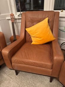 Charme (Scott) cigar leather armchair