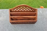 Wooden desk organiser