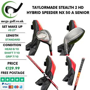 Taylormade Stealth 2 HD Hybrid / #5 27 Degree / Speeder NX 50 A Senior