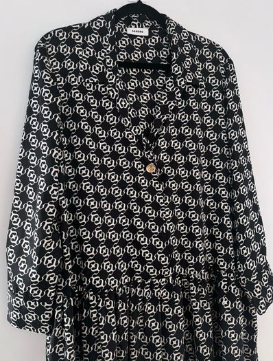 Sandro Drop Waist Flared Dress