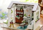 Wooden Dollhouse Kit 3D Build with LED Lights
