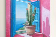 Original acrylic painting on canvas board