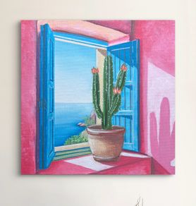 Original acrylic painting on canvas board