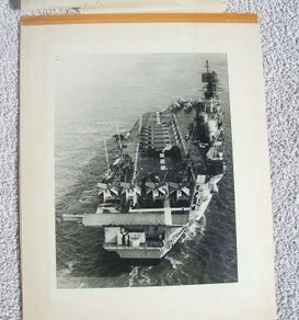 ROYAL NAVY (photoprints x 4) - HMS Intrepid (L 11), HMS Rothesay (F 107), Ark Royal aircraft carrier & HMS Resolution (S 22) submarine