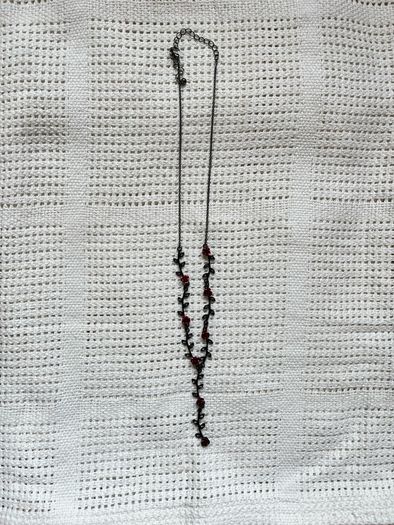 Black Red Rose Necklace