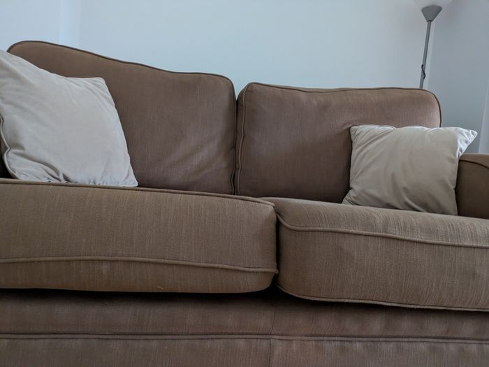 Brown 2 Seater Sofa. Comfortable & Good Condition