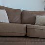 Brown 2 Seater Sofa. Comfortable & Good Condition Image 2