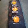 LOVELY Slate Candle Trio with 3 Glass Candle Holder. Image 4